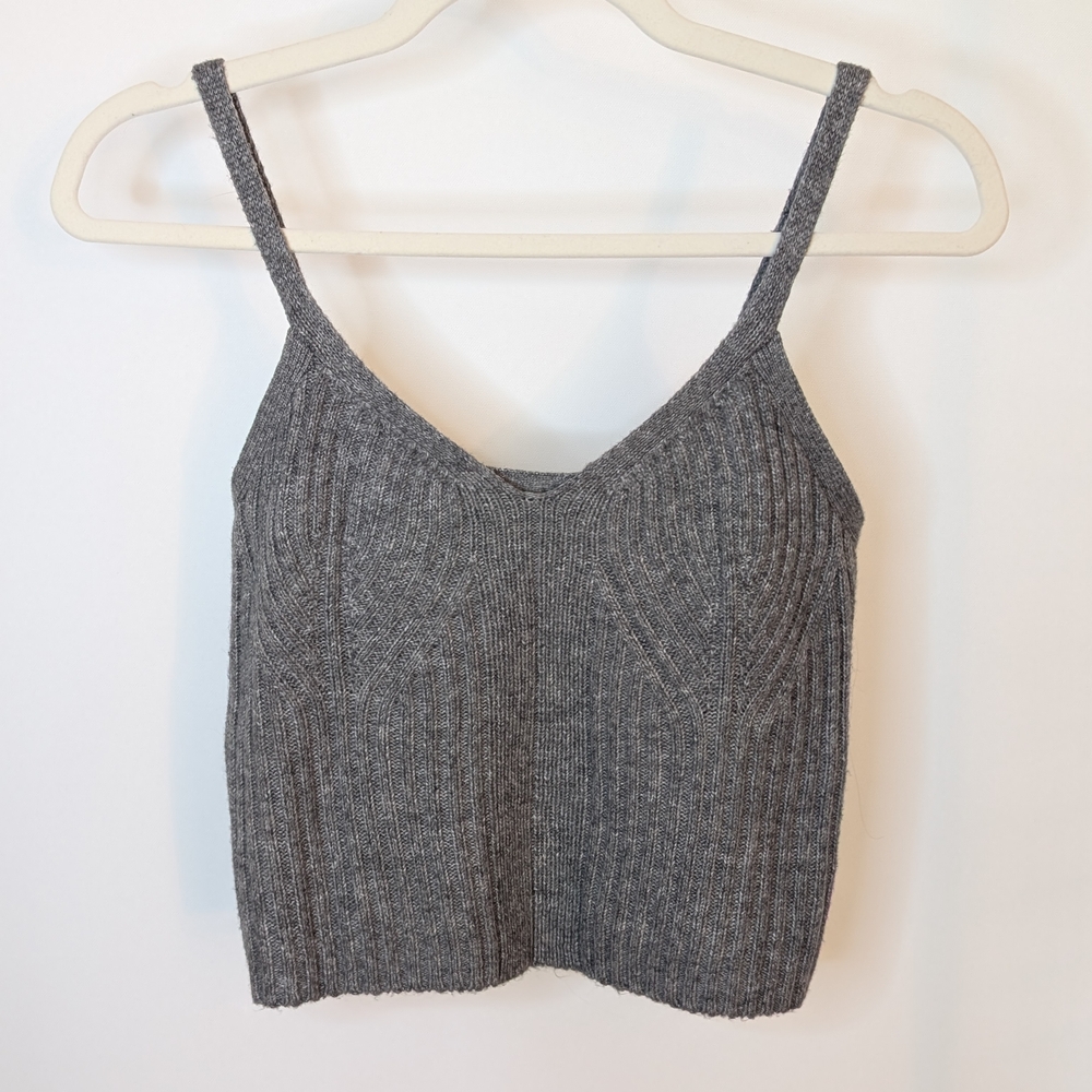 Gray Knit Tank Top